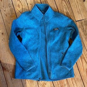 GUC Turquoise Sweater Jacket by L.L. Bean, Women’s Size Medium